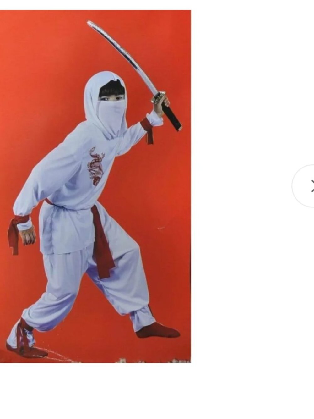 Ninja White Dragon Halloween Costume 12/14 Dress Up Party Boys